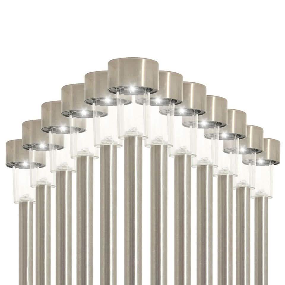 12-Pack: Solar LED Garden Pathway Stake Lights DailySale