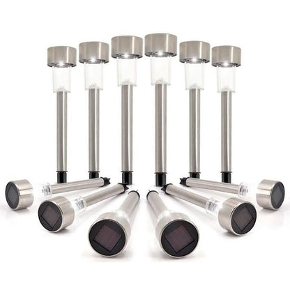 12-Pack: Solar LED Garden Pathway Stake Lights DailySale