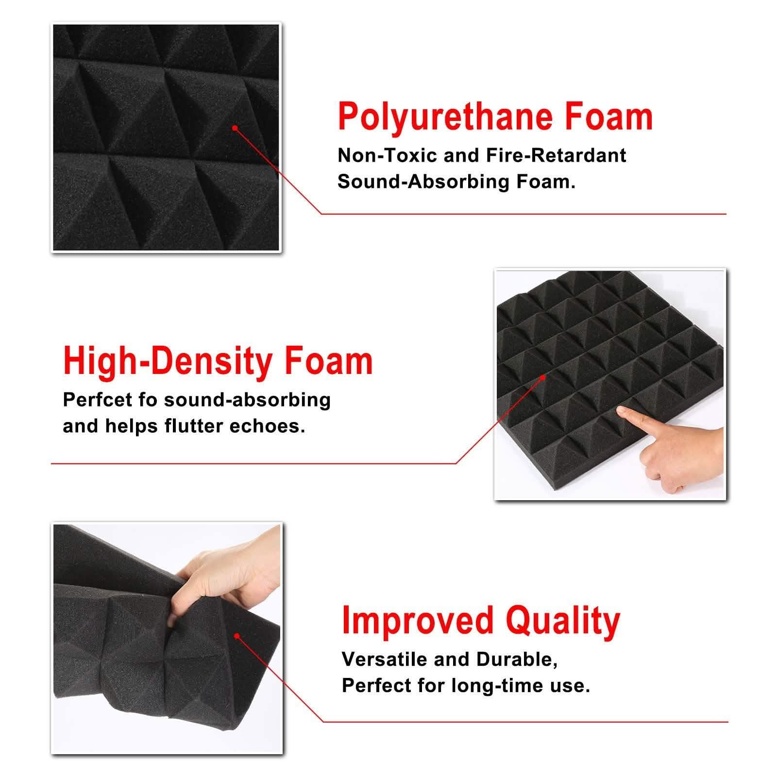 12-Pack: Sound Absorbing Foam for Recording Studio DailySale