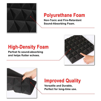 12-Pack: Sound Absorbing Foam for Recording Studio DailySale
