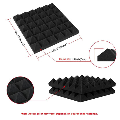 12-Pack: Sound Absorbing Foam for Recording Studio DailySale