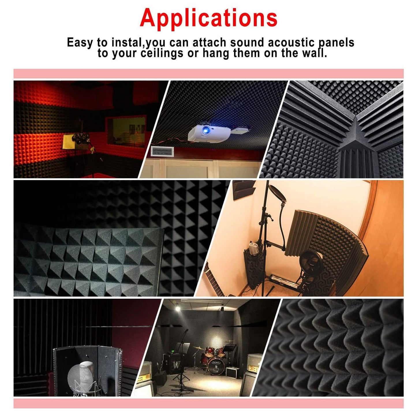 12-Pack: Sound Absorbing Foam for Recording Studio DailySale