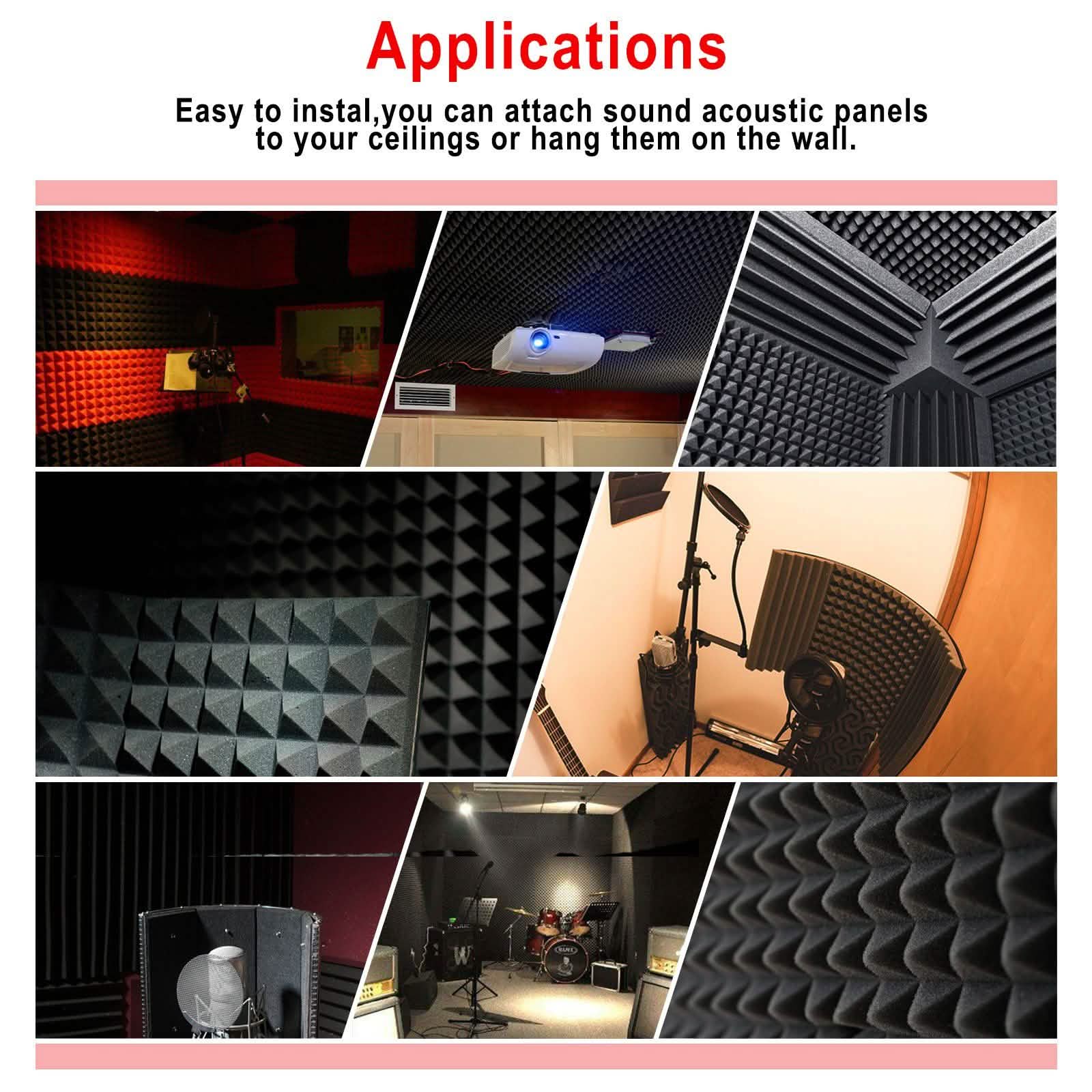 12-Pack: Sound Absorbing Foam for Recording Studio DailySale