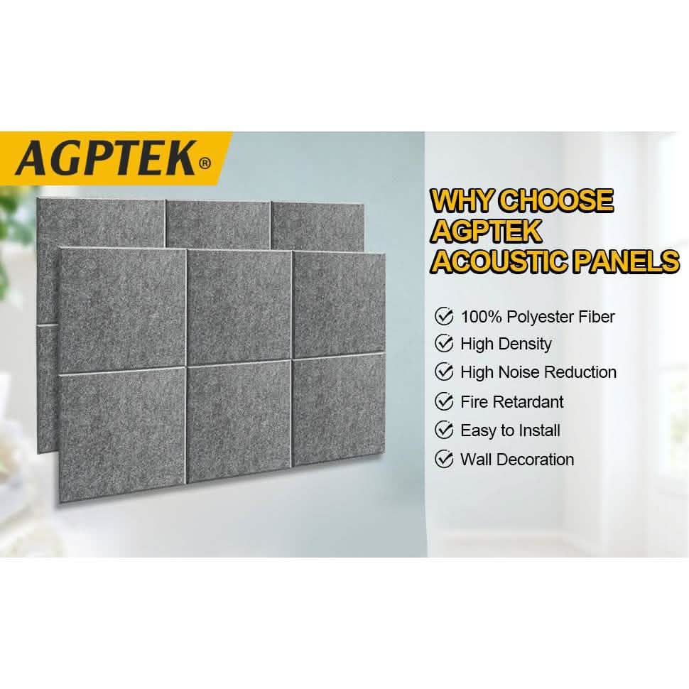 12-Packs: AGPtEK Acoustic Absorption Noise Cancellation Panels DailySale