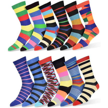 12-Pair: Robert Shweitzer Colorful Dress Socks for Men DailySale