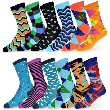 12-Pair: Robert Shweitzer Colorful Dress Socks for Men DailySale