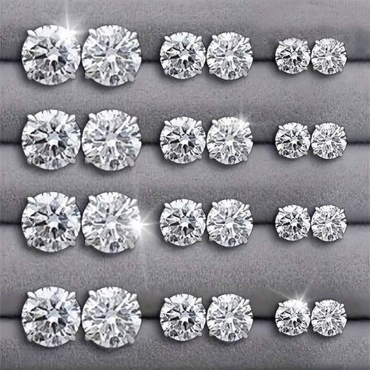 12-Pairs: Crystal Zircon Earrings Set DailySale