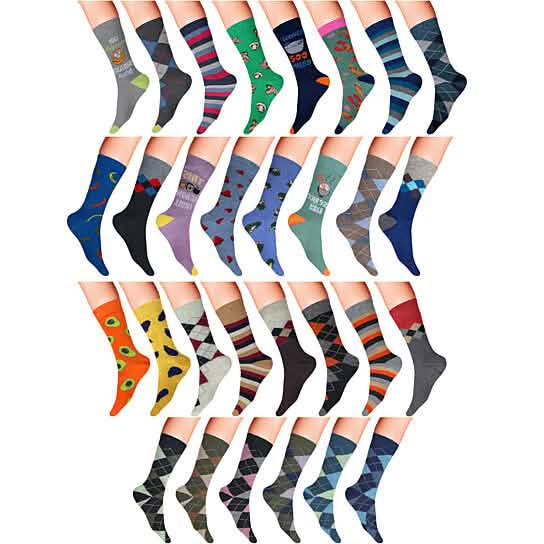 12-Pairs: Men's James Fiallo Premium Quality Dress Socks DailySale