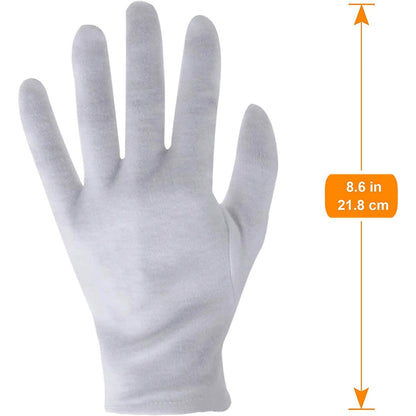 12-Pairs: White Cotton Gloves DailySale