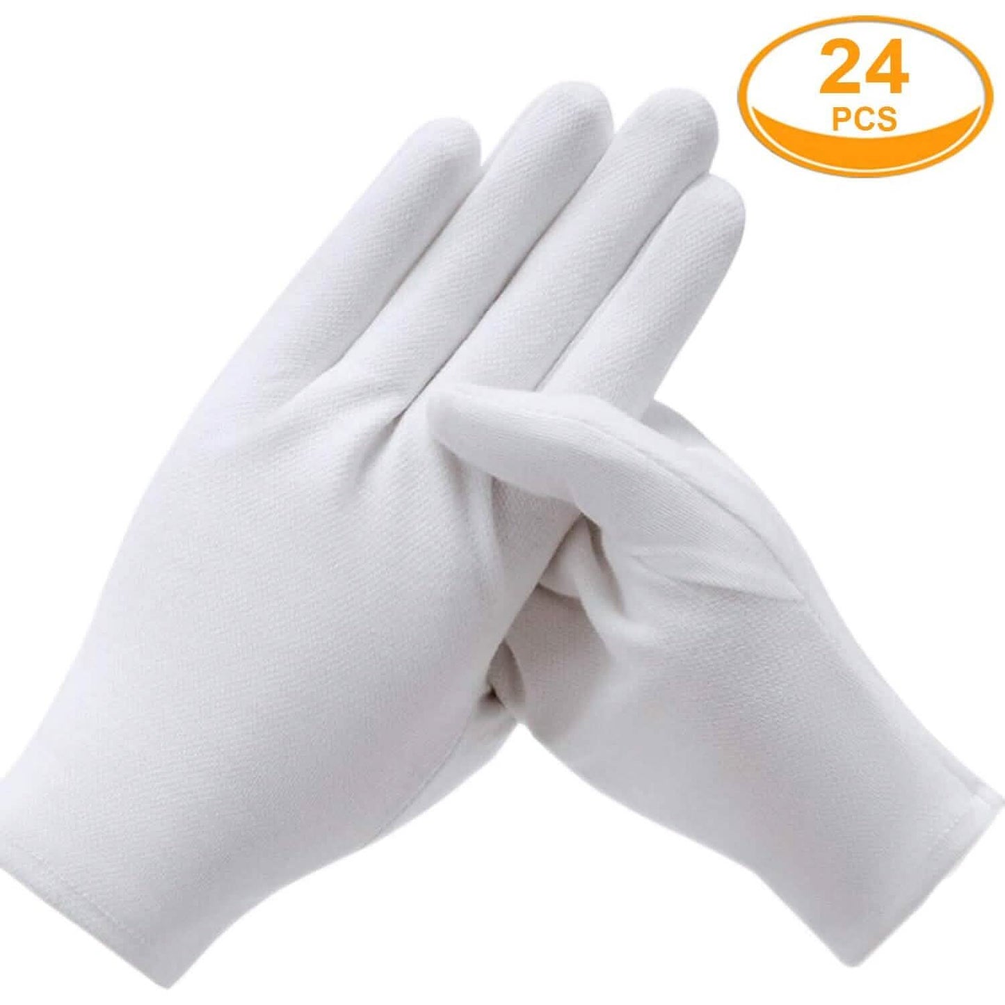 12-Pairs: White Cotton Gloves DailySale