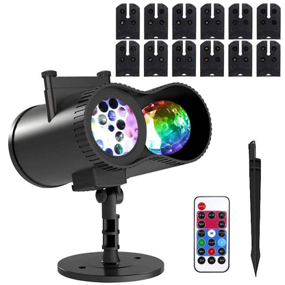 12 Patterns LED Projector Lights IP65 Waterproof Ocean Wave Projector Lamp with Remote Control Timer DailySale