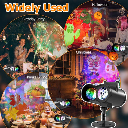 12 Patterns LED Projector Lights IP65 Waterproof Ocean Wave Projector Lamp with Remote Control Timer DailySale