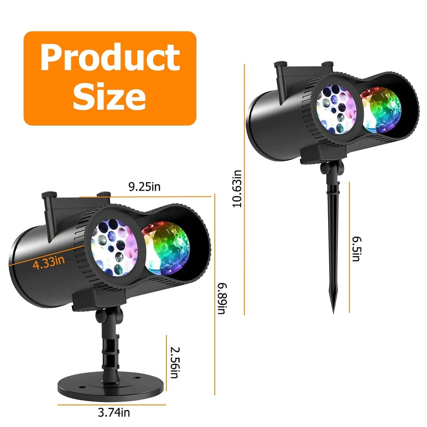 12 Patterns LED Projector Lights IP65 Waterproof Ocean Wave Projector Lamp with Remote Control Timer DailySale