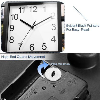 12-Picture Display Wall Clock DailySale