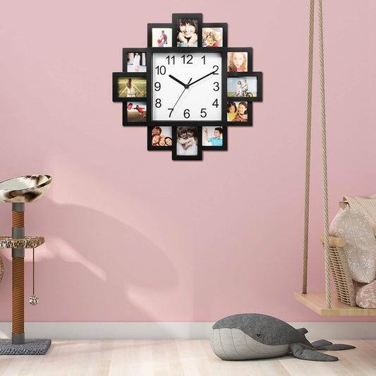 12-Picture Display Wall Clock DailySale