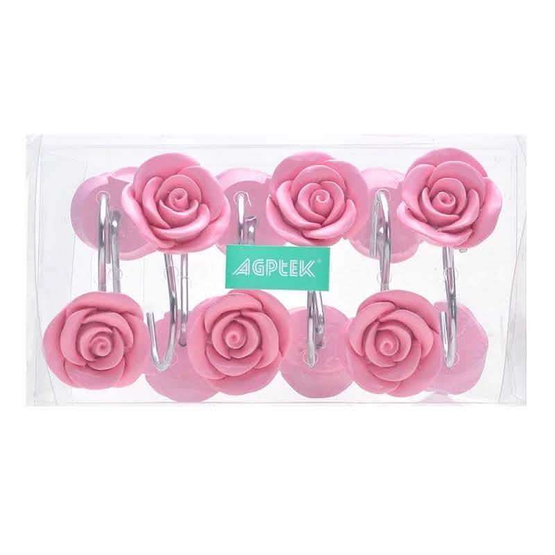 12-Piece: AGPtek Fashion Decorative Home Rose Curtain Hooks DailySale