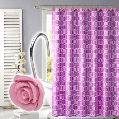 12-Piece: AGPtek Fashion Decorative Home Rose Curtain Hooks DailySale