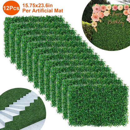 12-Piece: Artificial Boxwood Plant Grass DailySale