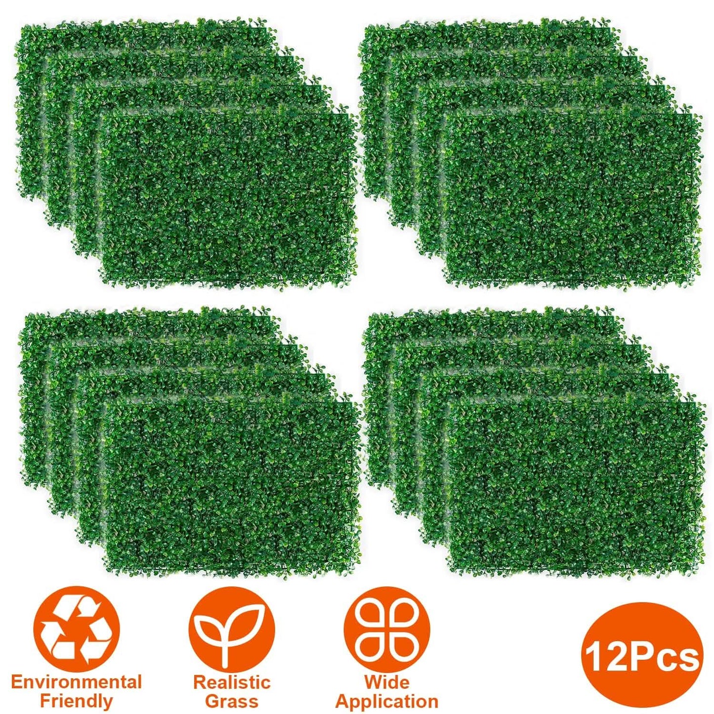 12-Piece: Artificial Boxwood Plant Grass DailySale