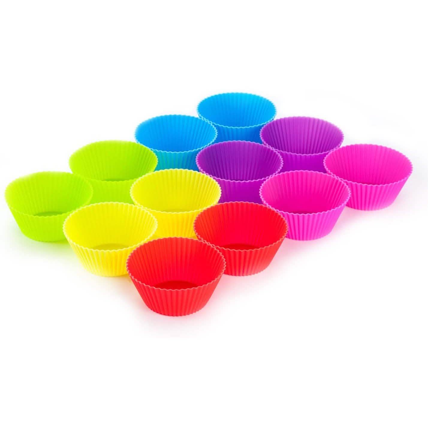 12-Piece: Chef's Star Silicone Baking Cups, Muffin Liners DailySale