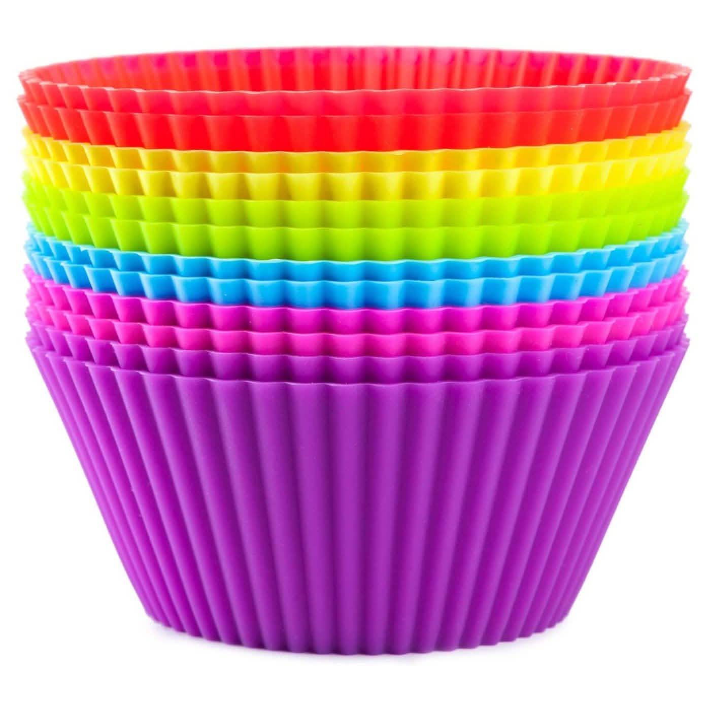12-Piece: Chef's Star Silicone Baking Cups, Muffin Liners DailySale
