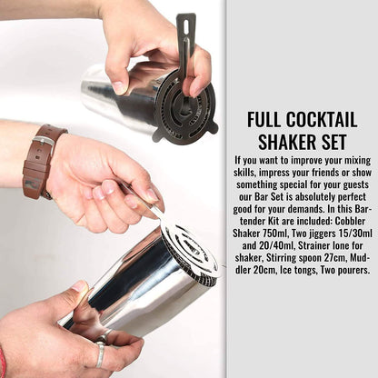 12-Piece: Cocktail Shaker Set DailySale