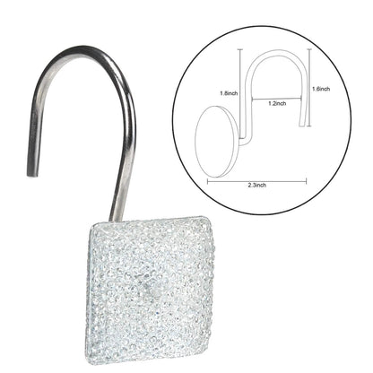 12-Piece: Decorative Shower Curtain Hooks Bathroom DailySale
