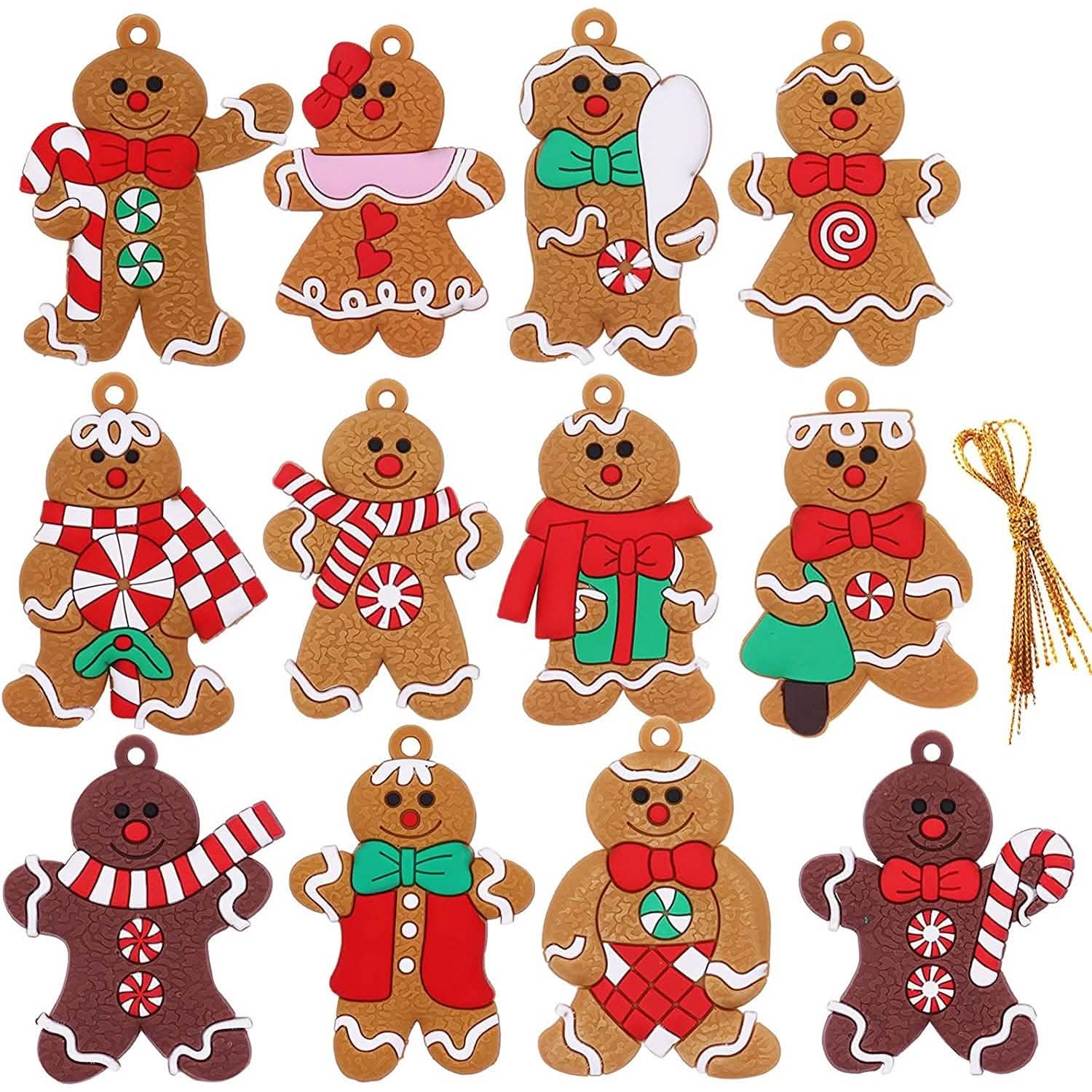 12-Piece: Gingerbread Man Ornaments DailySale