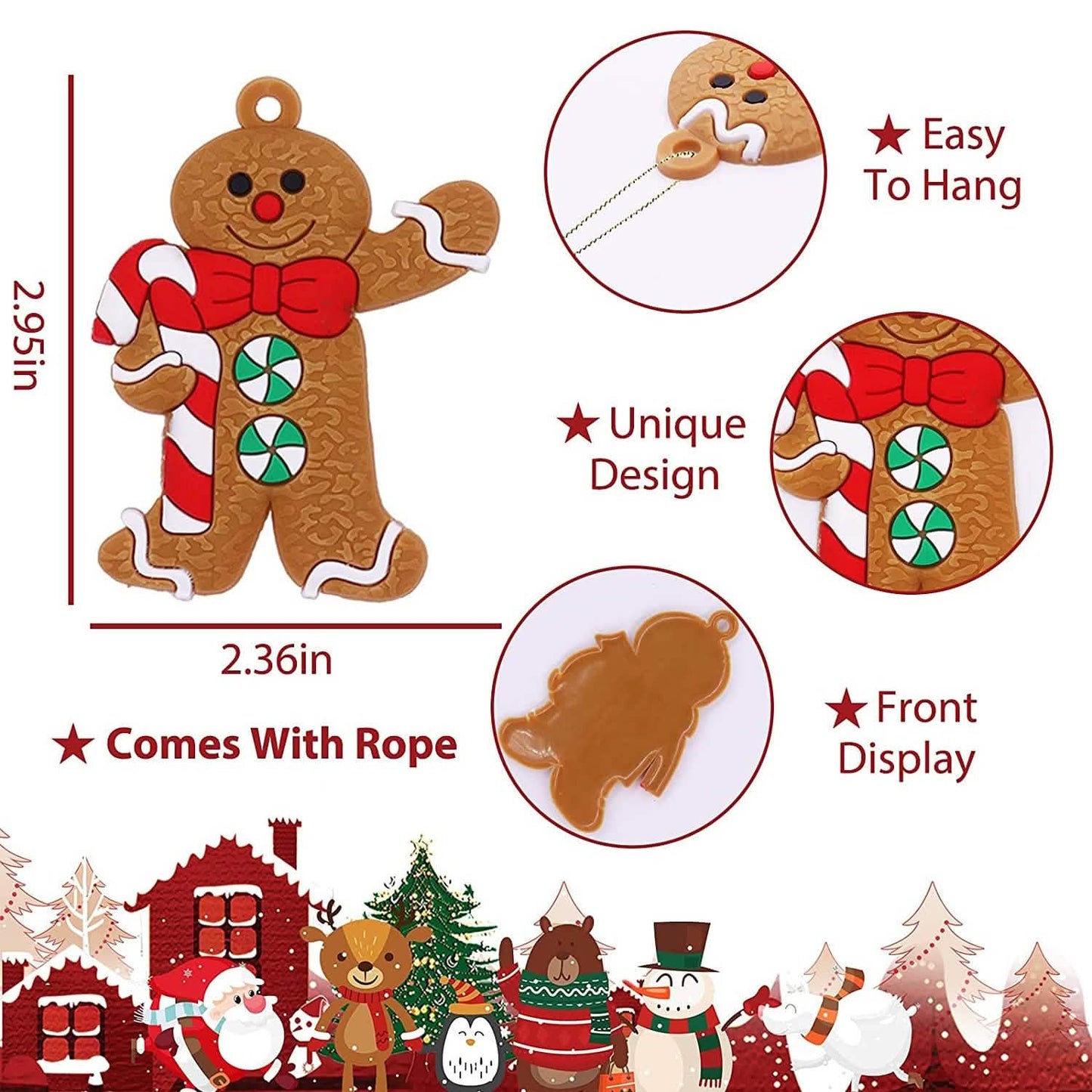 12-Piece: Gingerbread Man Ornaments DailySale