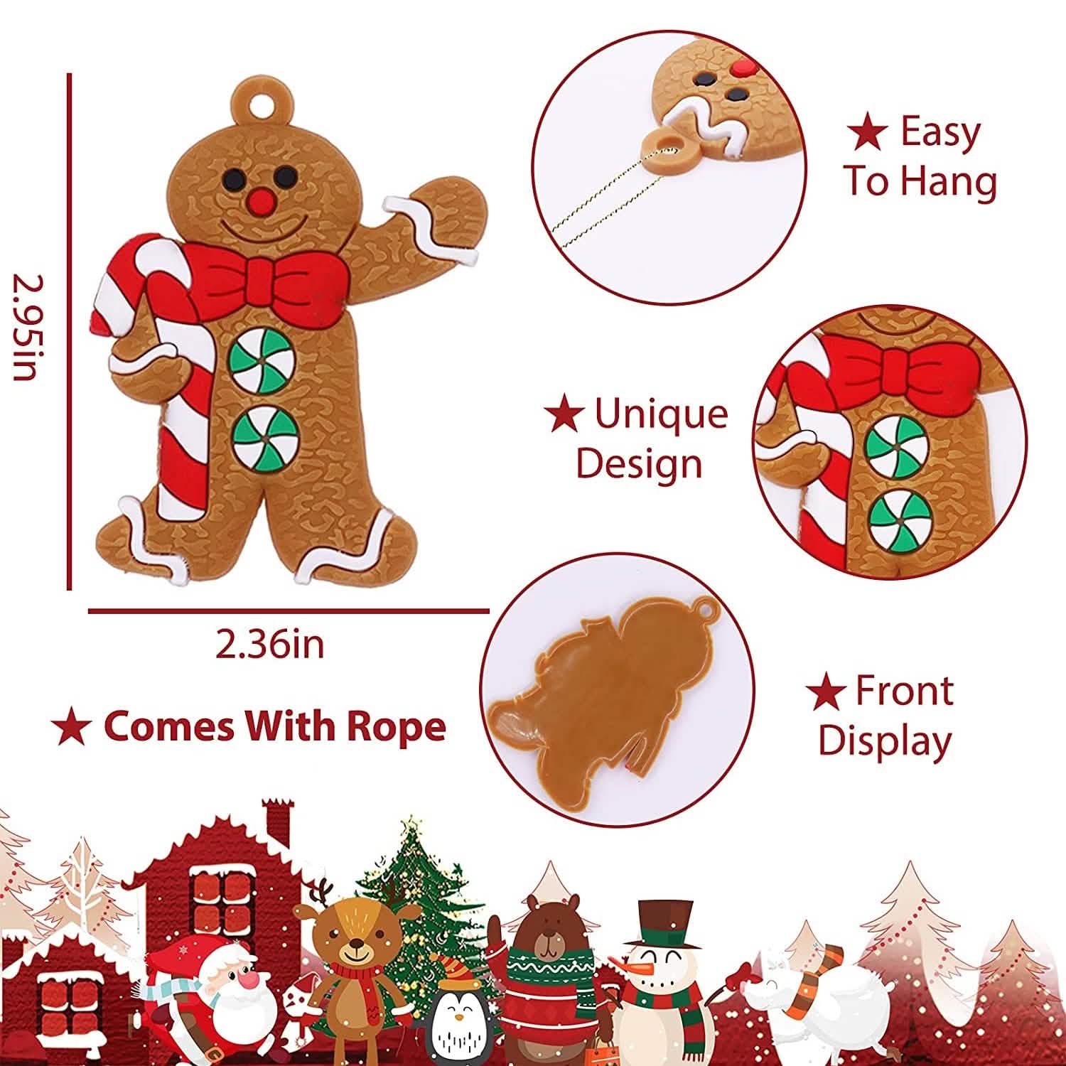 12-Piece: Gingerbread Man Ornaments DailySale