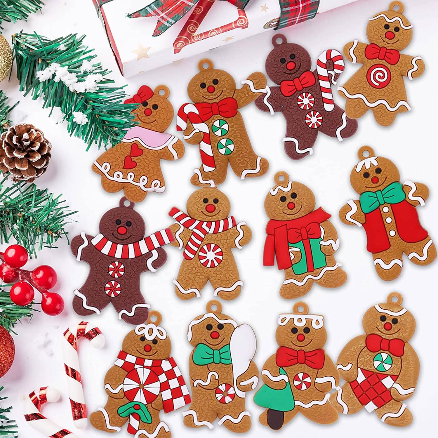 12-Piece: Gingerbread Man Ornaments DailySale