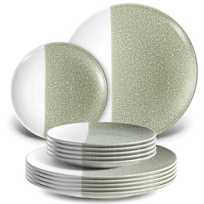 12-Piece: HITECLIFE Dinner Plates Set DailySale
