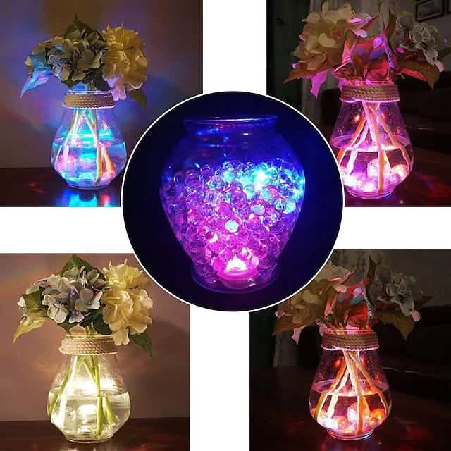 12-Piece: LED RGB Diving Light Remote Control Decorative Light DailySale
