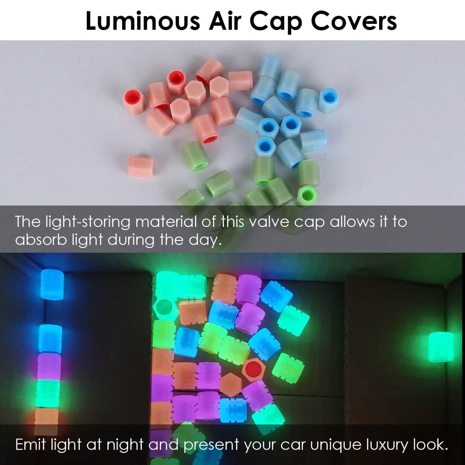 12-Piece: Luminous Car Tire Valve Stem Covers DailySale