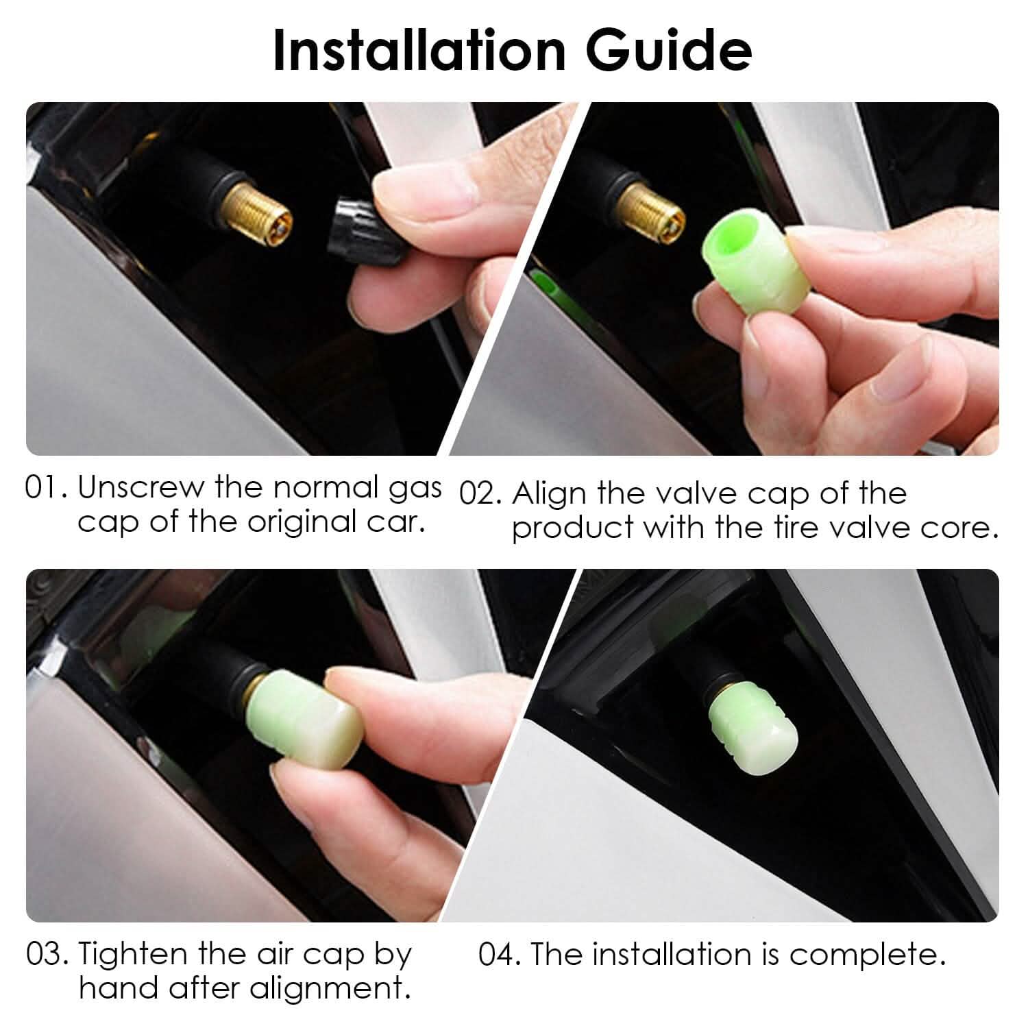 12-Piece: Luminous Car Tire Valve Stem Covers DailySale