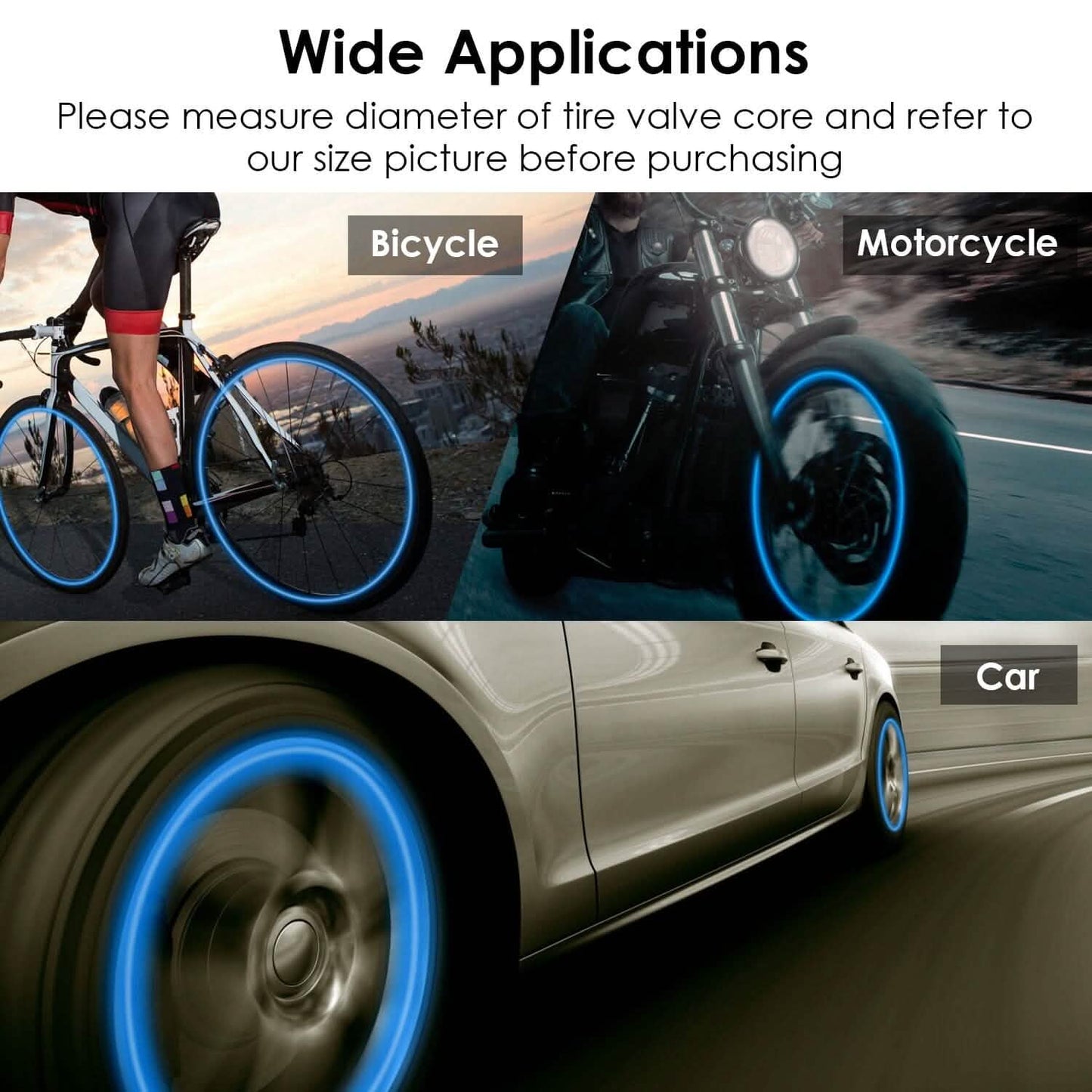 12-Piece: Luminous Car Tire Valve Stem Covers DailySale