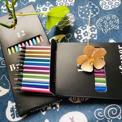 12-Piece: Metallic Colored Pencils DailySale
