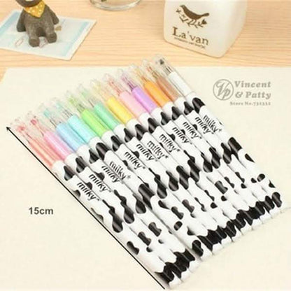 12-Piece: Milky Cow Multicolor Gel Pens DailySale