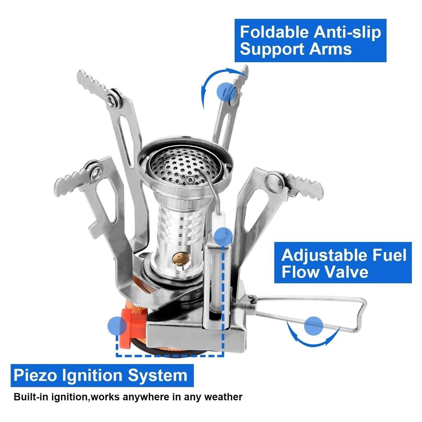 12-Piece: ODOLAND Camping Cookware Mess Kit with Mini Stove DailySale