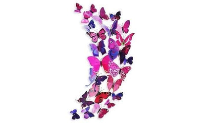 12-Piece Set: 3D Butterfly Magnets - Assorted Colors DailySale