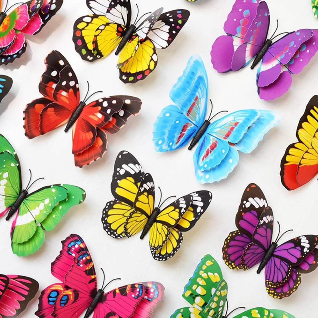 12-Piece Set: 3D Butterfly Magnets - Assorted Colors DailySale