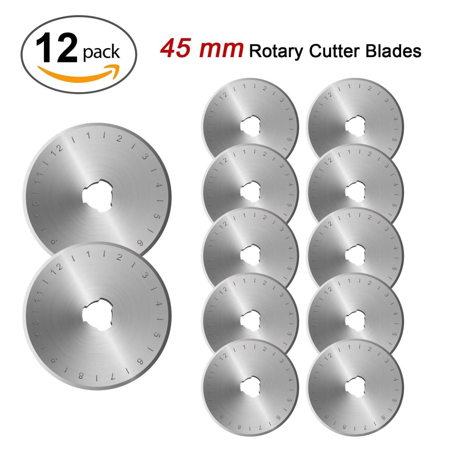 12-Piece Set: 45mm Rotary Cutter Blades DailySale