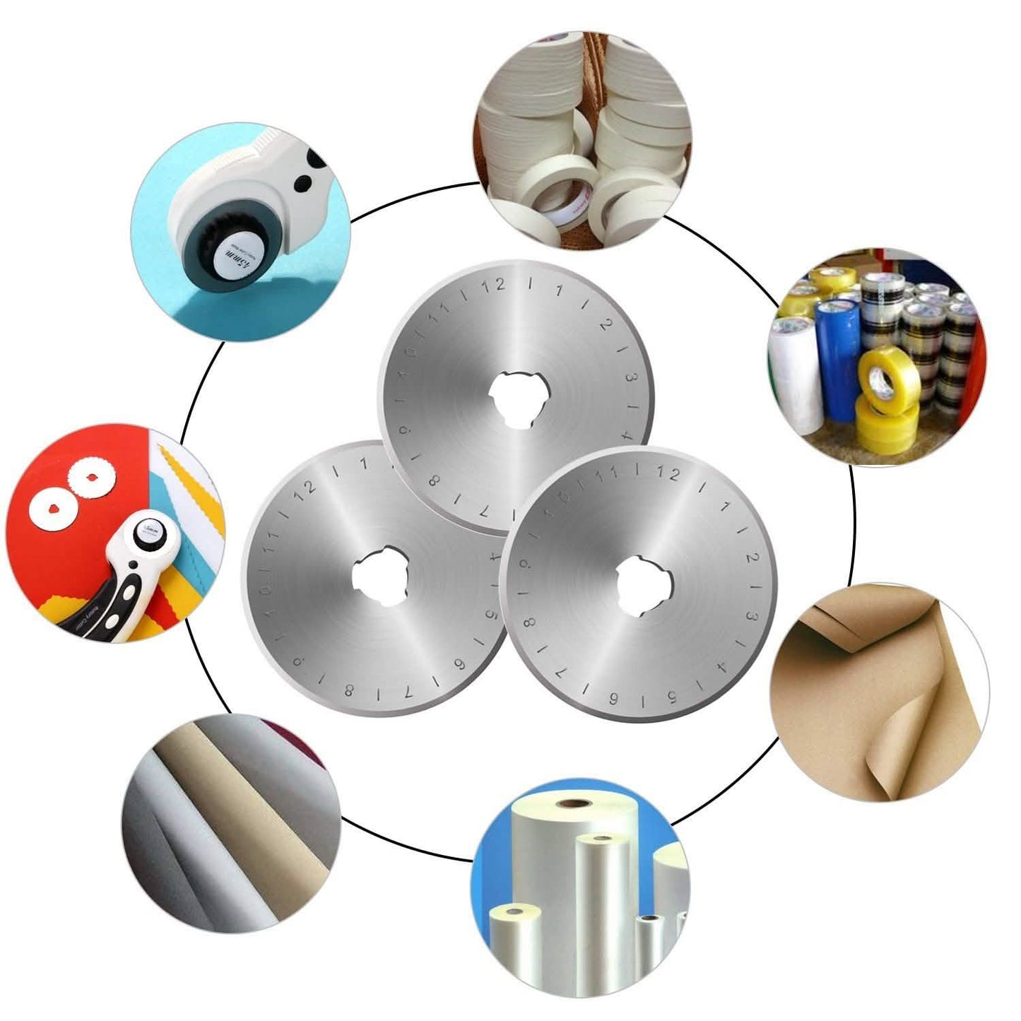 12-Piece Set: 45mm Rotary Cutter Blades DailySale