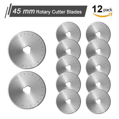 12-Piece Set: 45mm Rotary Cutter Blades DailySale