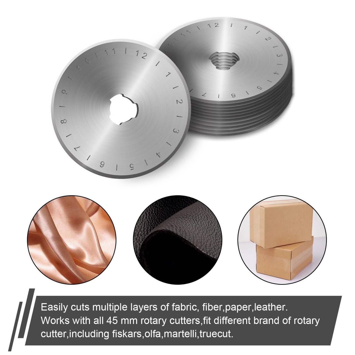 12-Piece Set: 45mm Rotary Cutter Blades DailySale
