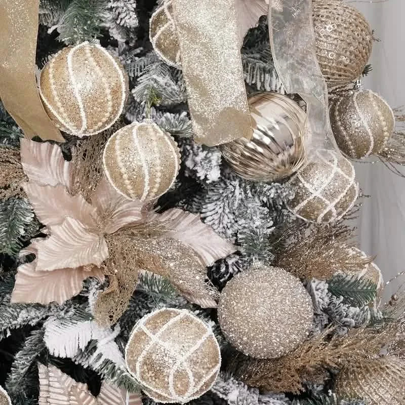 12-Piece Set:  Large Sparkling Glittering Sequins Foam Ball Ornaments DailySale