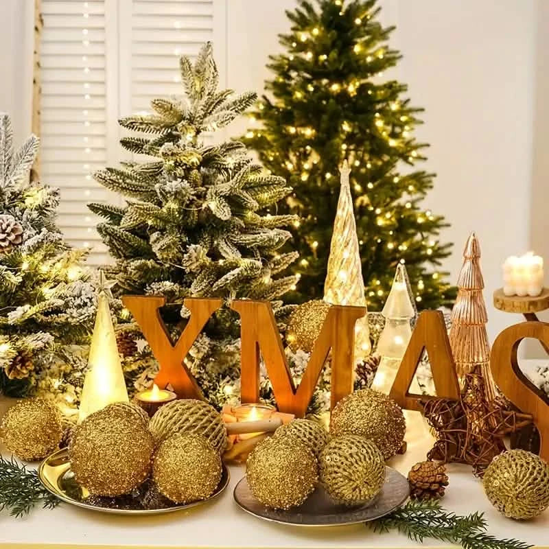 12-Piece Set:  Large Sparkling Glittering Sequins Foam Ball Ornaments DailySale