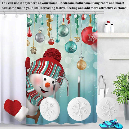 12-Piece: Snowflake Anti-Rust Round Shower Curtain Hooks for Home Bathroom Decor DailySale
