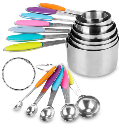 12-Piece: Stainless Steel Measuring Cups Spoons Set DailySale