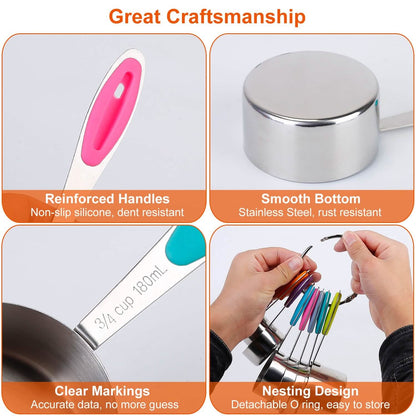 12-Piece: Stainless Steel Measuring Cups Spoons Set DailySale